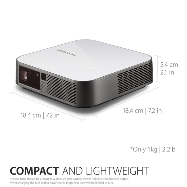 VIEWSONIC | Instant Smart 1080p Portable LED Projector with Harman Kardon Speakers | M2e