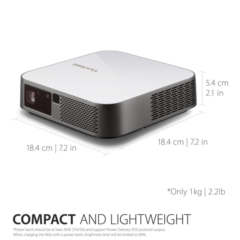VIEWSONIC | Instant Smart 1080p Portable LED Projector with Harman Kardon Speakers | M2e