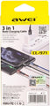 AWEI | Micro Type C Lightning 3 In 1 Multi Charging Cable| CL-971