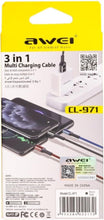 AWEI | Micro Type C Lightning 3 In 1 Multi Charging Cable| CL-971
