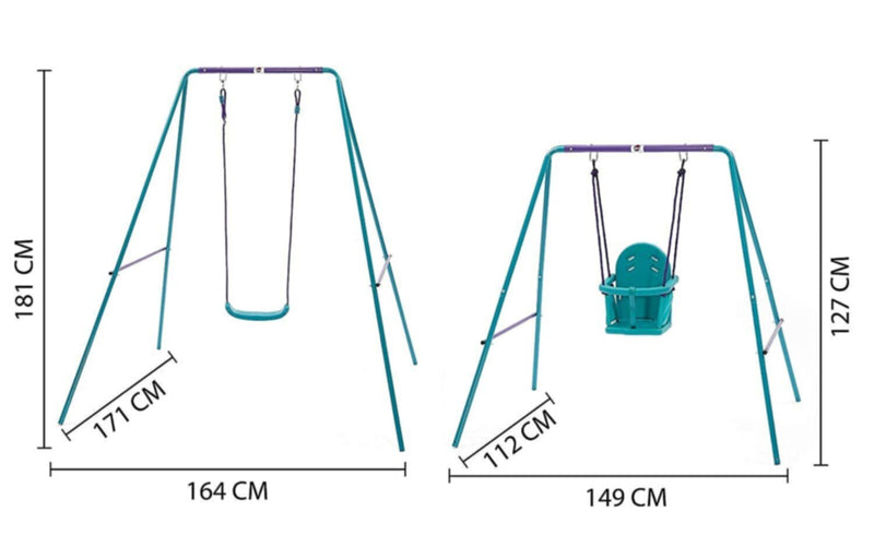 PLUM | 2 in 1 Metal Swing Set | 22100AB82