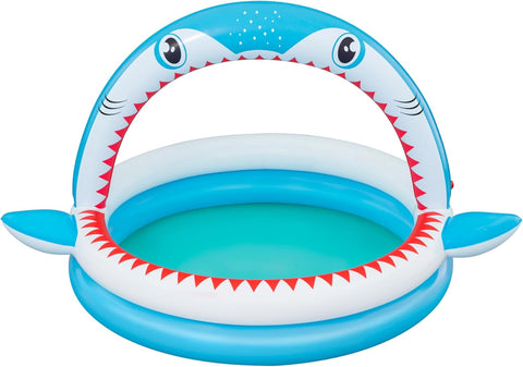 BESTWAY | Sharktastic Kids Inflatable Sprinker Play Pool 1.63mx1.27m x92cm | BES115TOY01838