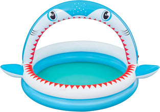 BESTWAY | Sharktastic Kids Inflatable Sprinker Play Pool 1.63mx1.27m x92cm | BES115TOY01838