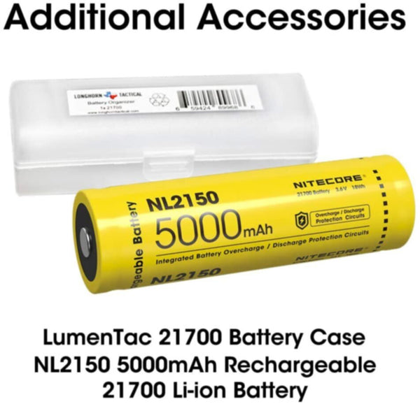NITECORE | Superior Performance 21700 Dual Fuel Long Range Flashlight 1800 Lumens | MH25s