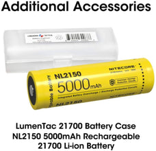 NITECORE | Superior Performance 21700 Dual Fuel Long Range Flashlight 1800 Lumens | MH25s
