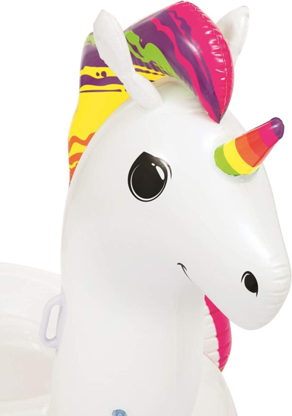 BESTWAY | Float N Fashion Supersized Unicorn Ride-On Pool Floats 7'4" x 64.5"/2.24m x 1.64m | BES115TOY00969
