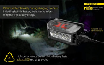 NITECORE | Headlamp Series Flashlight 160 Lumens Rechargeable | NU10