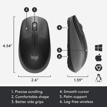 LOGITECH | Full Size Wireless Mouse Charcoal | M190