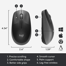 LOGITECH | Full Size Wireless Mouse Charcoal | M190