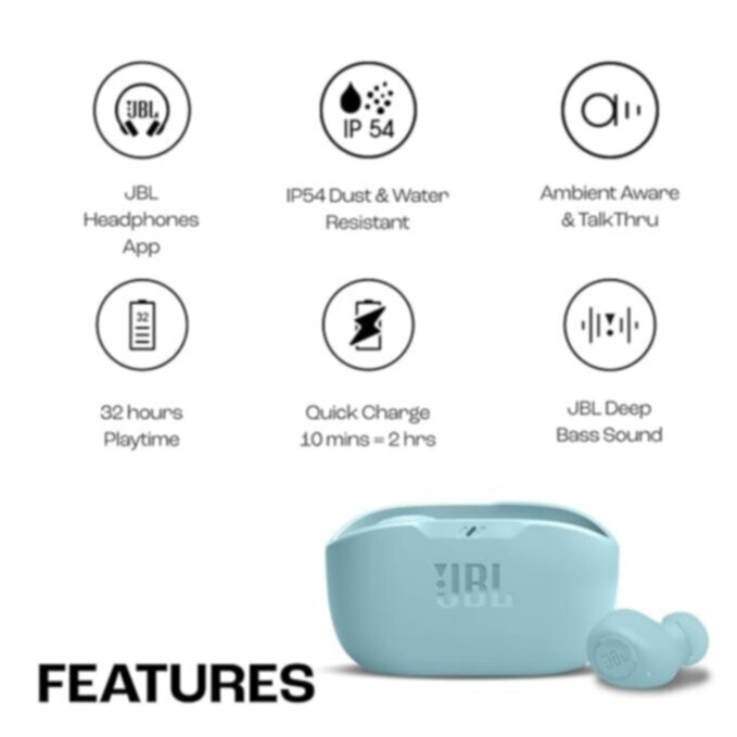 JBL|  Wavebuds Mint True Wireless Earbuds | 301001000000596