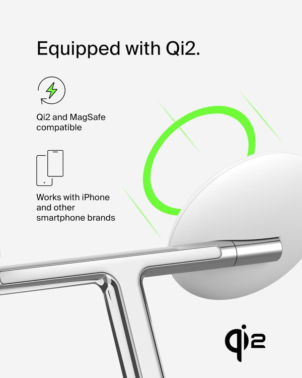 BELKIN | BoostCharge Pro 3 In 1 Magnetic Wireless Charging Stand with Qi2 15W | TE0228812
