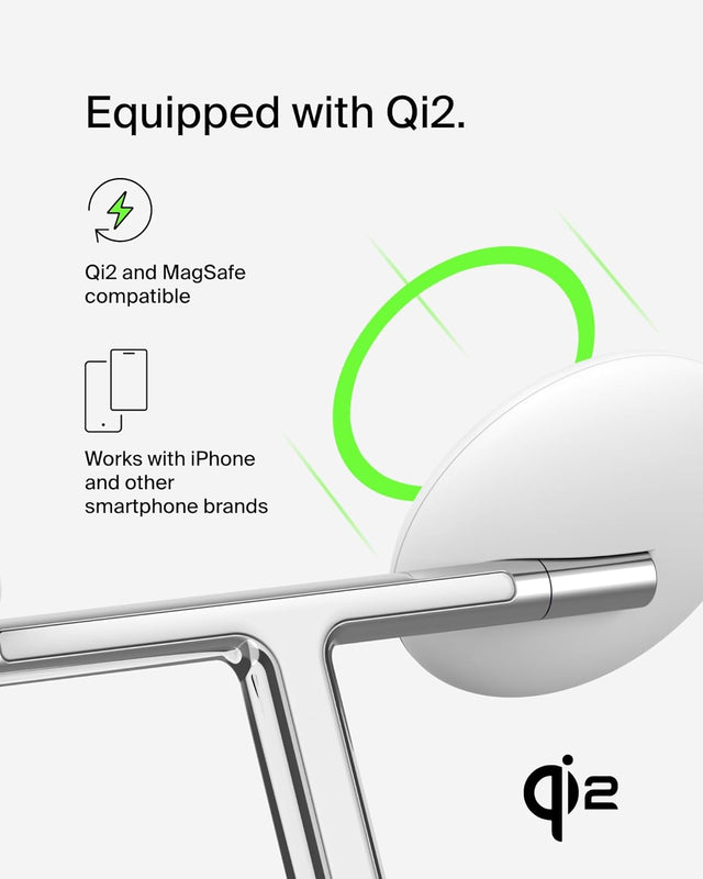 BELKIN | BoostCharge Pro 3 In 1 Magnetic Wireless Charging Stand with Qi2 15W | TE0228812