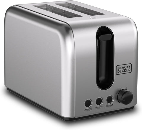 BLACK+DECKER | Two Slice Stainless Steel Toaster 1050W | ET244-B5