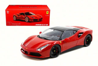 BBURAGO | Ferrari 488 GTB Red 16905R 1/18 Scale Diecast Model Toy Car | 47516905