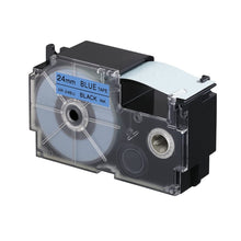 CASIO | Option Label It Black & Blue Tape 24x8mm | XR-24BU1-W-DJ1