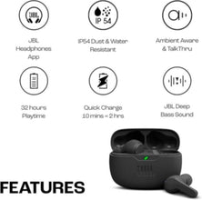 JBL|  Wavebeam Black True Wireless Earbuds | 301001000000569
