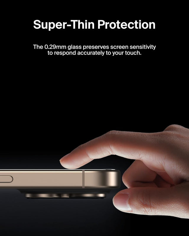 BELKIN | ScreenForce InvisiGlass Privacy Treated Screen Protector For iPhone 16 Pro | TE0222541