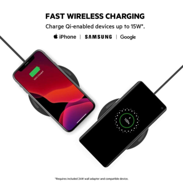 BELKIN | Fast Wireless Charging Pad without USB Cable Black 15W | WIA002btBK