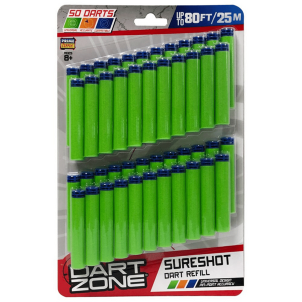 TOYPRO | Dart Zone Sureshot Darts Refill 50pcs | 6206-E50-EU-B