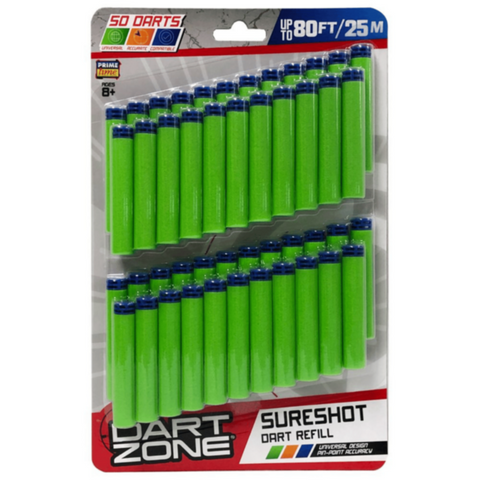 TOYPRO | Dart Zone Sureshot Darts Refill 50pcs | 6206-E50-EU-B