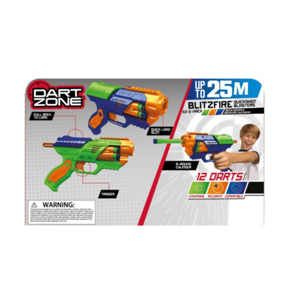TOYPRO | Dart Zone Blitzfire X2 Value Blaster 2pck | 6359-1-EU