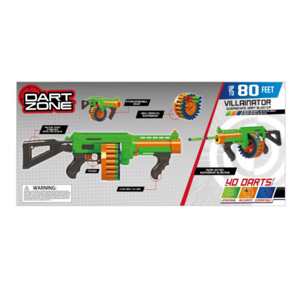 TOYPRO | Dart Zone Villainator Submachine Dart Blaster | 6387-EU