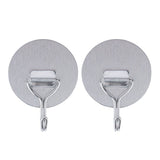 EPSILON | 2 Pcs Round Stainless Steel Hook Maximum Capacity 2KG Hook For Clothes Hats Scarves Kitchen Supplies | EPS1308