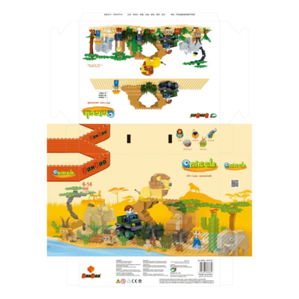 BANBAO | Animals African Savana 146Pcs Building Toy for Kids | 6668