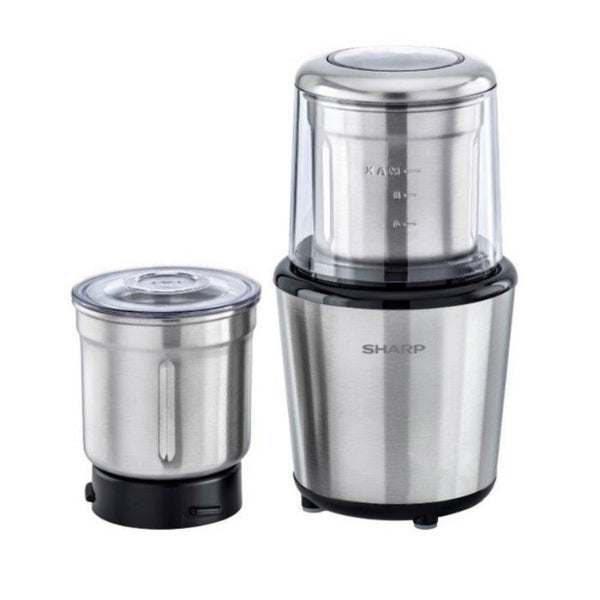 SHARP | Wet And Dry Stainless Steel Grinder With Chopper 200W | EM-GP21-S3