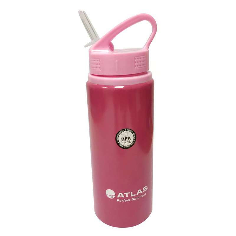 ATLAS | Water Bottle Sipper Aluminium Pink 0.6 Ltrs | AS-WB0034-PK