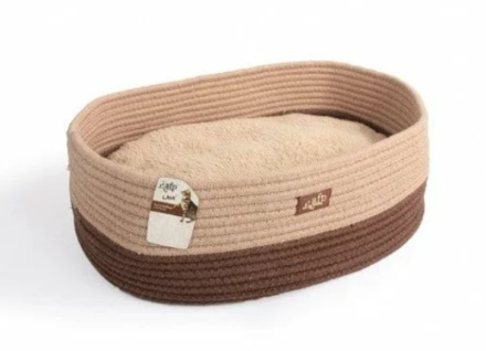 Oval Rope Cat Bed Tan | 6906
