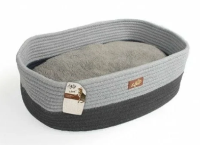 Oval Rope Cat Bed Grey | 6907