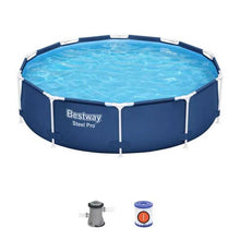 BESTWAY | Steel Pro Pool Swimming Pool Set Above Ground Round Paddling 56679 3.05mX76cm | BES115TOY01896