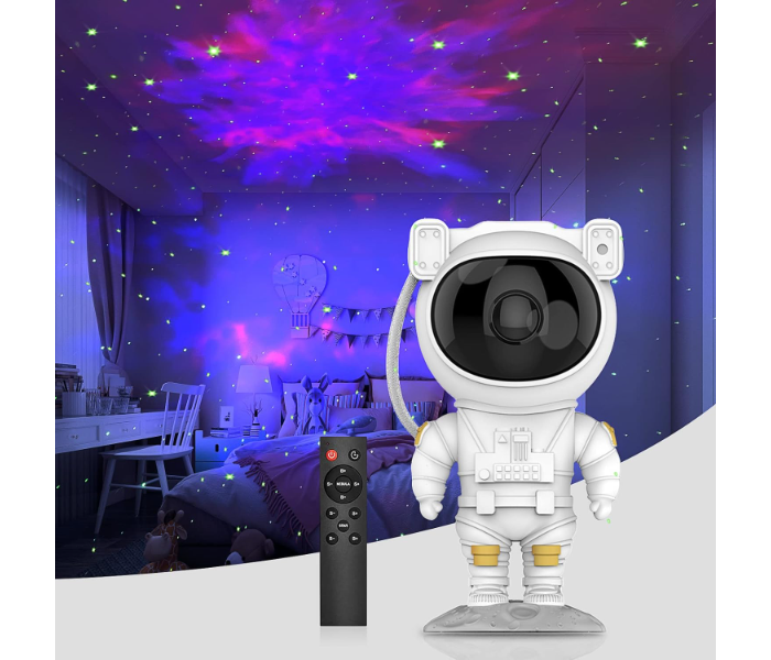 Astronaut Galaxy Star Projector LED Night Lamp with Speaker & Timer, 1 Piece | JPM2283