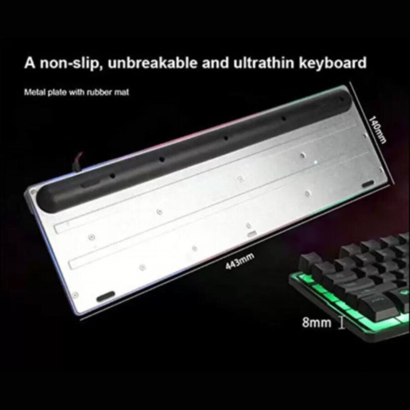 MEETION | K9300 Rainbow Backlit Gaming Keyboard | Black