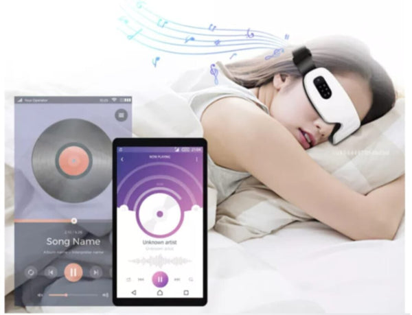 Electric Eye Massager Foldable Rechargeable Heat Vibration Air Compression Massage With Music | 11010000EMR01