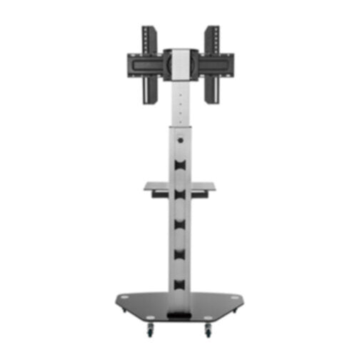 SKILL TECH | 37"-70" 40Kg , Vesa 600X400 , Height 1200-2000Mm Tv Floor Stand , Trolly / Tv Mobile Cart | SH 400FS