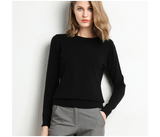 8560 Free Size Round Neck Long-sleeved Knitted Pullover Solid Jumper Sweater For Women | JPK4065