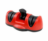 2 Slots Kitchen Suction Cup Knife Sharpener - Red | JPD7266
