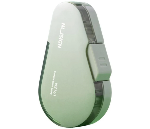 DELI | High Coverage Correction Tape Green 5mm x 6 meter Size Ink Proof Curved Surface Ideal for Office and School Use - NS161 - Green | JPO6609