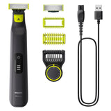 PHILIPS | OneBlade Pro 12-Length Steps Face & Body Shaver, Black/Lime | QP6542/10