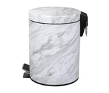 ROYALFORD | 12 Litre Marble Design Dust Bin White | Rf9583