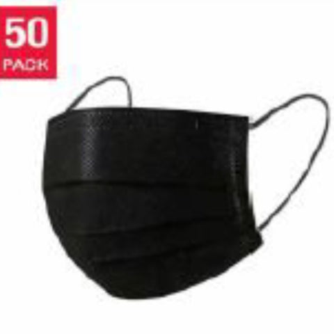 AZOSS | Protect Disposable Face Mask Black 50pcs Pkt | 6FM002