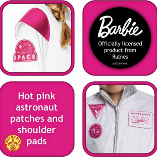 RUBIES | Mattel Barbie Astronaut Child Costume Medium | YAL106TOY00575