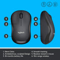 LOGITECH | Silent Mouse Anthracite | M220
