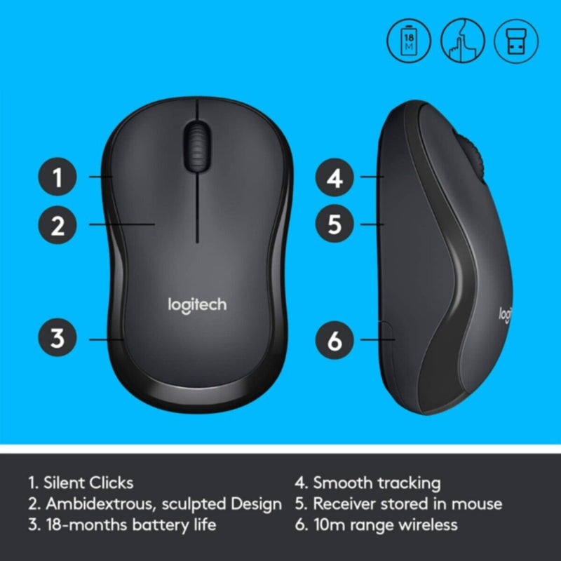 LOGITECH | Silent Mouse Anthracite | M220