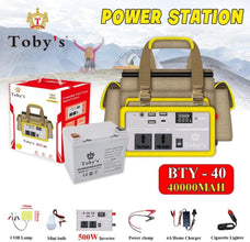 TOBY'S | 40A Rechargeable Battery with 220V and 500W Power Inverter | GE40-12