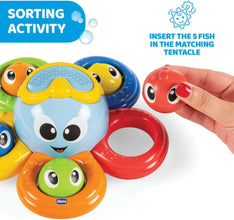 CHICCO | Gioco Bagno Billy il Polpo Bath Toy, Multi-Coloured 6-36M | 10037000000
