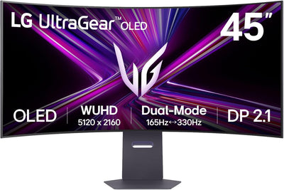 LG | UltraGear OLED GX9 Gaming Monitor 5K2K 45 Inch WOLED Curved | 45GX950A-B