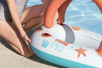 BESTWAY | Inflatable Pontoon With Canopy Plush Shaded Baby Boat 84x67cm | BES115TOY01810